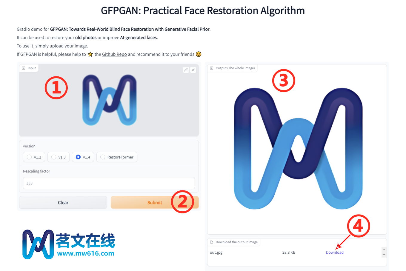 GFPGAN在线旧照片修复